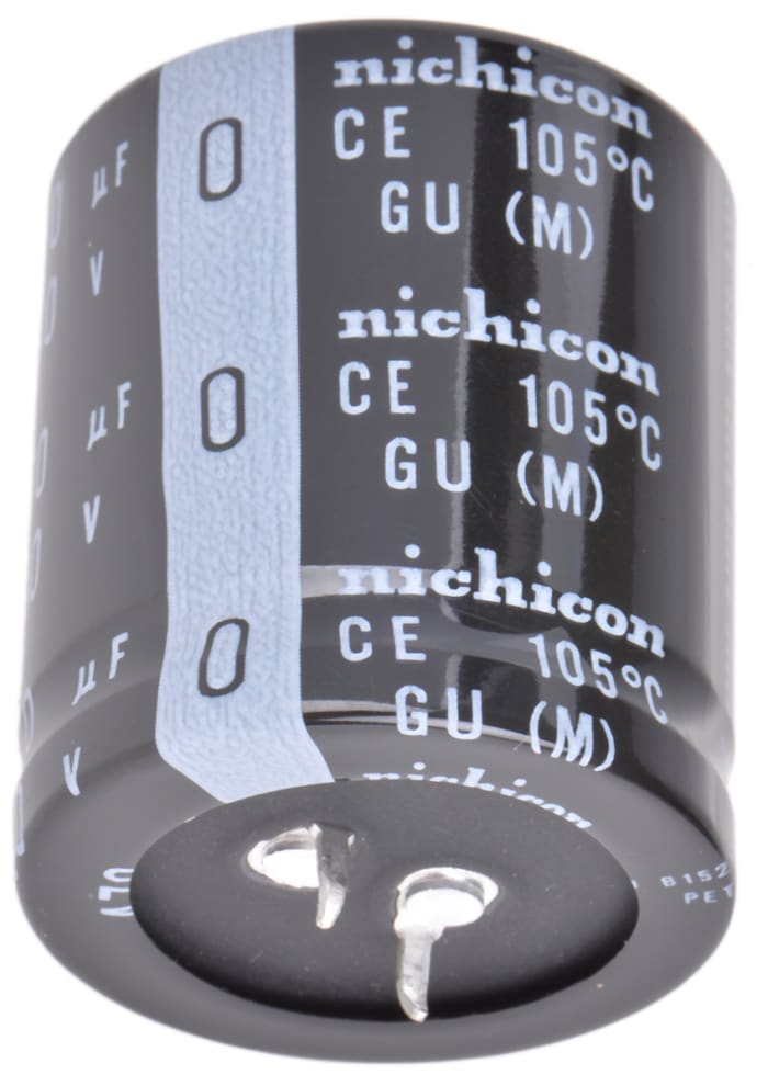 Nichicon 470μF Aluminium Electrolytic Capacitor 400V dc, Snap-In - LGU2G471MELC