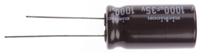 Nichicon 1000μF Aluminium Electrolytic Capacitor 35V dc, Radial, Through Hole - UPS1V102MHD