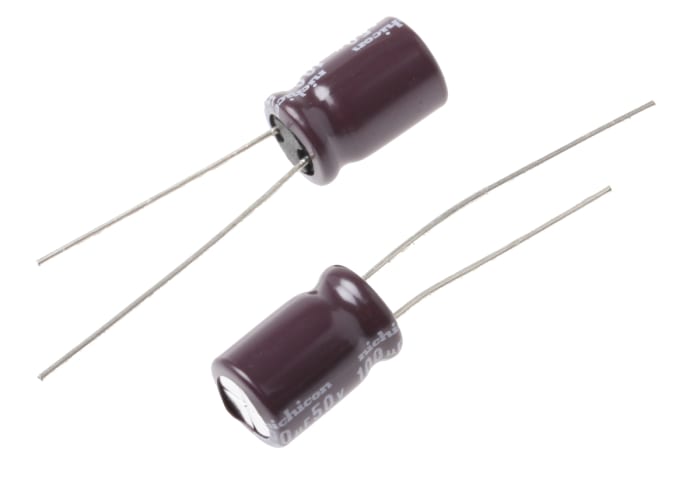Condensateur Nichicon série PS, Aluminium électrolytique 100μF, 50V c.c.