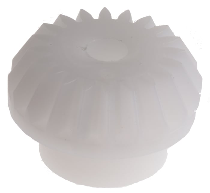 RS Pro Konik Pinyon Dişlisi, POM, 20 Dişli, Delik Çapı: 5mm, 30° 29' (Pinyon), 65° 36' (Dişli)