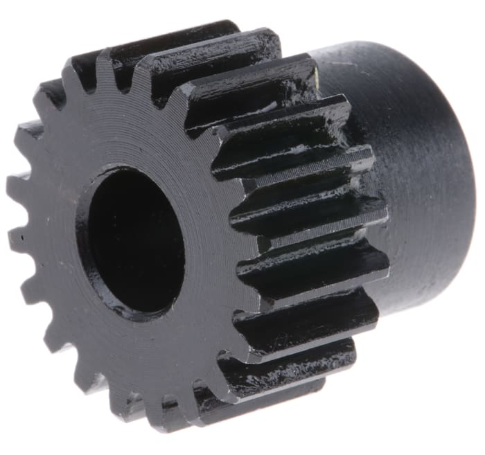 RS PRO Steel 20 Teeth Spur Gear, 1 Module, 8mm Bore Diam, 20mm Pitch Diam, 16mm Hub Diam
