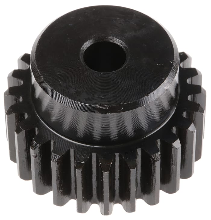 RS PRO Steel 24 Teeth Spur Gear, 1.5 Module, 8mm Bore Diam, 36mm Pitch Diam, 28mm Hub Diam