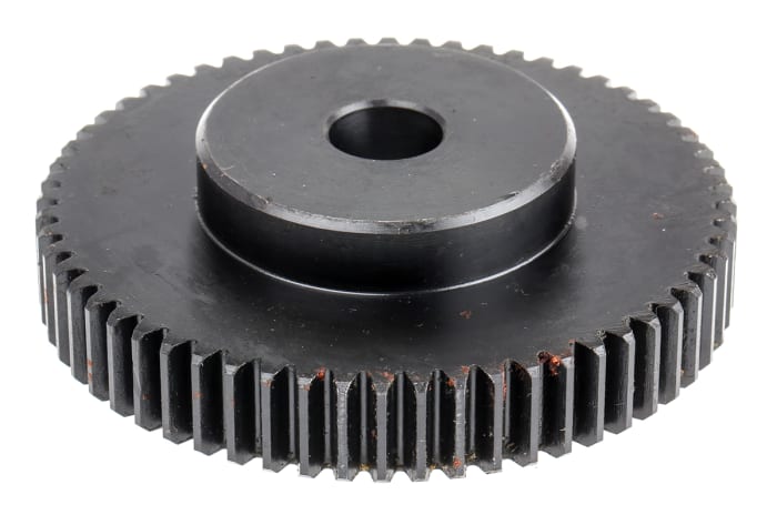 RS PRO Steel 60 Teeth Spur Gear, 1.5 Module, 15mm Bore Diam, 90mm Pitch Diam, 50mm Hub Diam