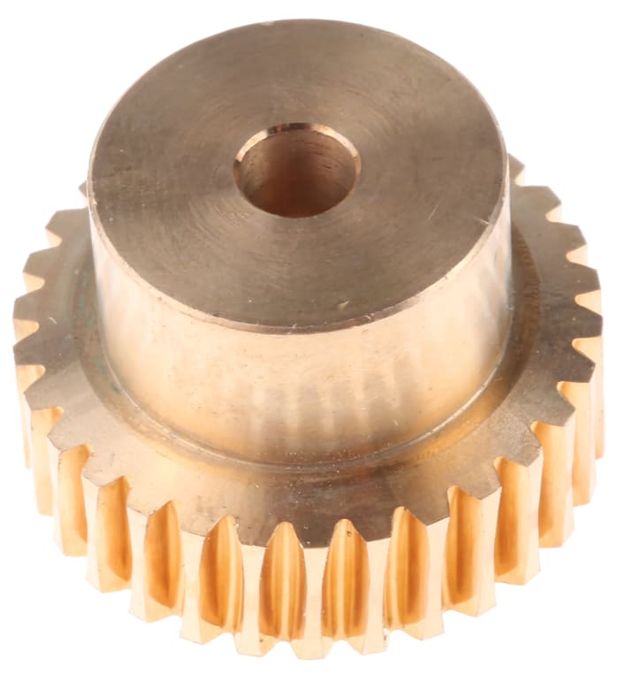 RS PRO RS PRO Bronze 0.8 Module Worm Wheel Gear 30 Tooth18mm Hub Dia., 24.16mm Pitch Dia. 18mm