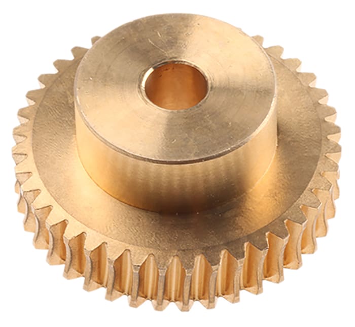 RS PRO Bronze 1 Module Worm Wheel Gear 40 Tooth26mm Hub Dia., 40mm Pitch Dia. 16.5mm Face