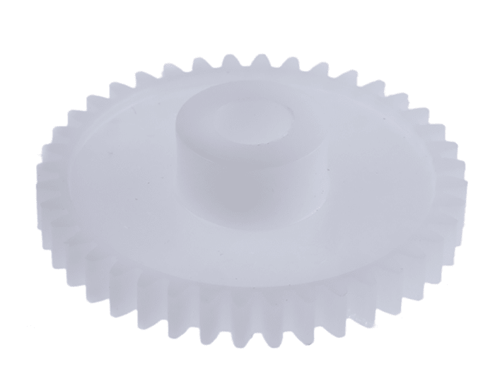 RS PRO POM 40 Teeth Spur Gear, 0.8 Module, 6mm Bore Diam, 32mm Pitch Diam, 12mm Hub Diam