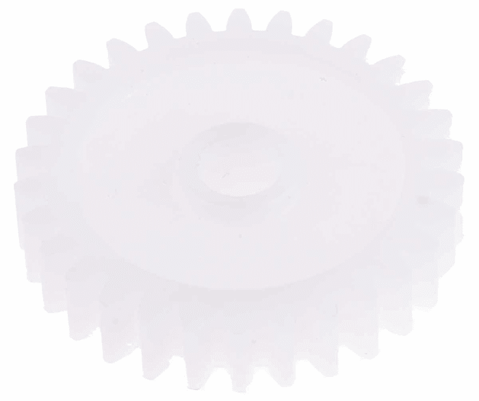 RS PRO POM 30 Teeth Spur Gear, 1 Module, 6mm Bore Diam, 30mm Pitch Diam, 14mm Hub Diam