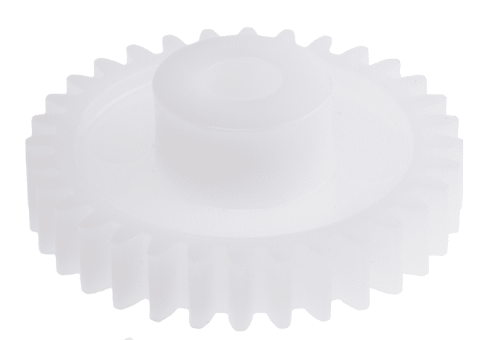 RS PRO POM 32 Teeth Spur Gear, 1 Module, 6mm Bore Diam, 32mm Pitch Diam, 14mm Hub Diam