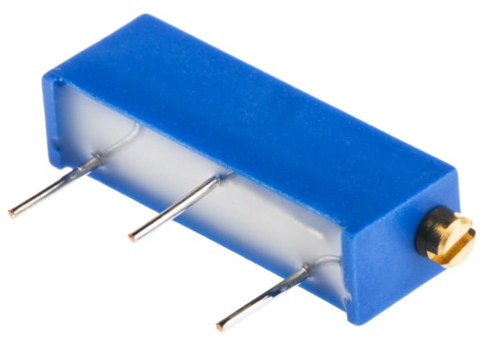 10kΩ, Through Hole Trimmer Potentiometer 0.75W Side Adjust Bourns, 3006