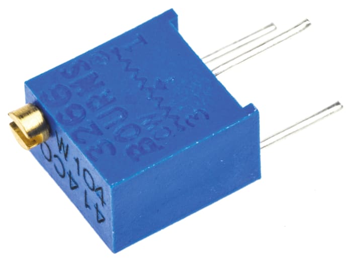 Potentiomètre trimmer Bourns série 3266 100kΩ Traversant 12 tours Réglage par le dessus