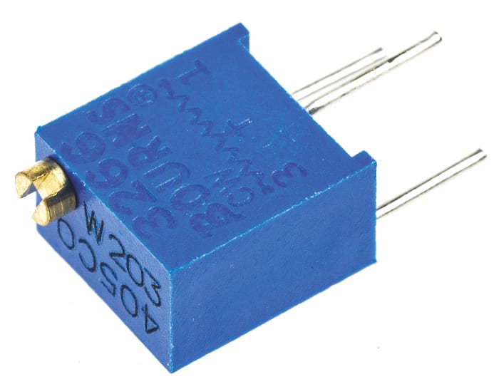 20kΩ, Through Hole Trimmer Potentiometer 0.25W Top Adjust Bourns, 3266