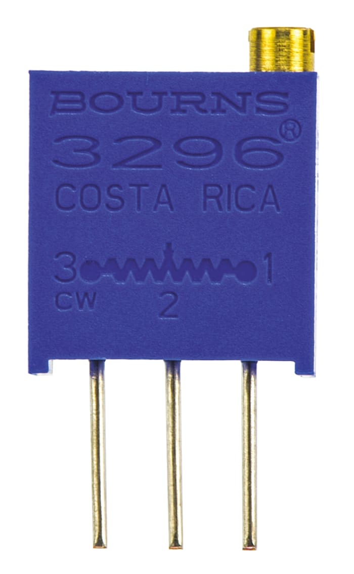 3296W-1-104LF Bourns | 100kΩ, Through Hole Trimmer Potentiometer 0.5W ...