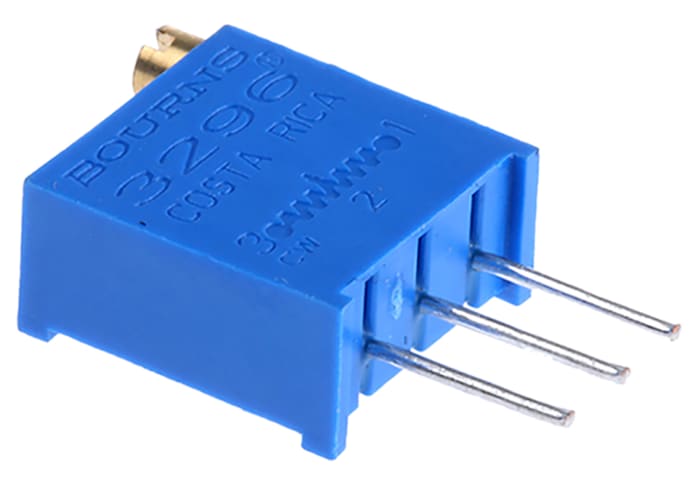 2MΩ, Through Hole Trimmer Potentiometer 0.5W Top Adjust Bourns, 3296