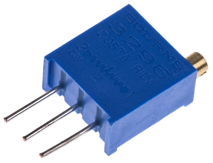 Potentiomètre trimmer Bourns série 3296 500kΩ Traversant 25 tours Réglage par le dessus