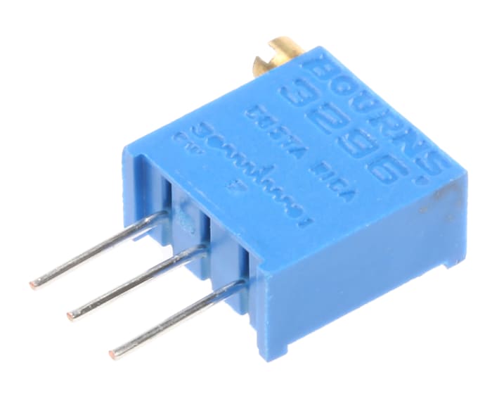 100kΩ, Through Hole Trimmer Potentiometer 0.5W Side Adjust Bourns, 3296