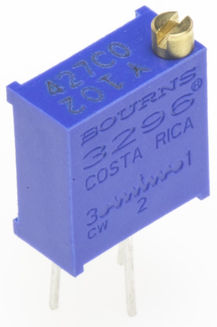 Ladicí potenciometr 1kΩ ±10% ±100ppm/°C 0.5W 25otáčkový, Průchozí otvor, Kolík, řada: 3296 Bourns