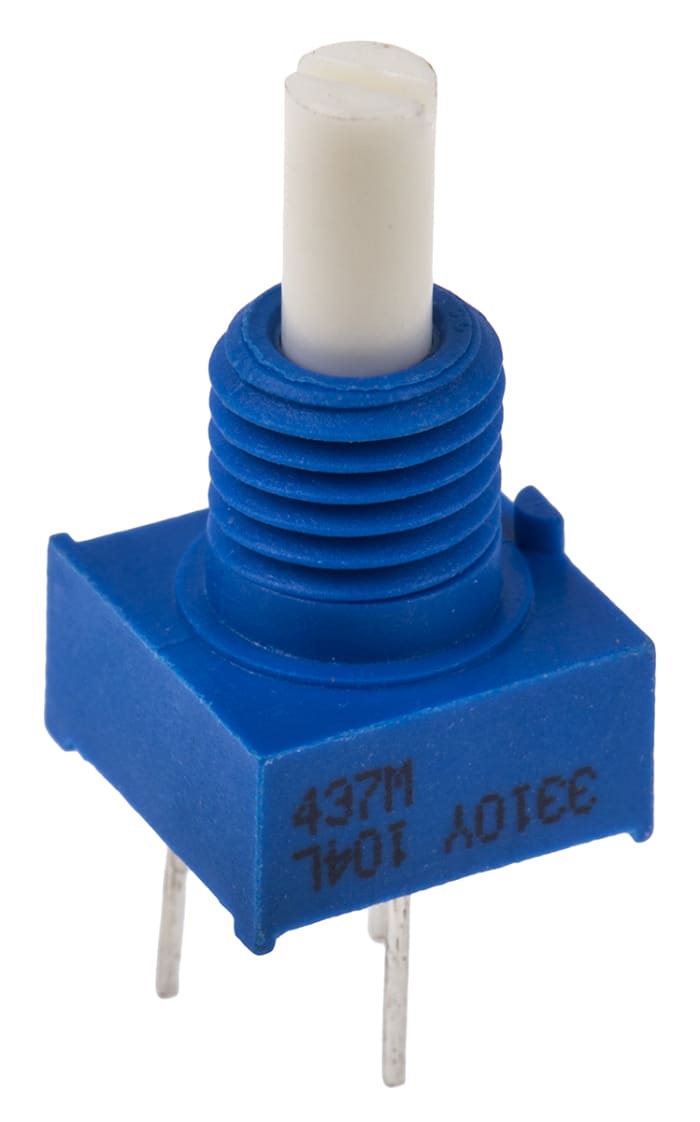 Bourns 3310 100kΩ Rotary Potentiometer 1-Gang, Panel Mount (Through Hole), 3310Y-001-104L