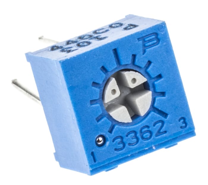 10kΩ, Through Hole Trimmer Potentiometer 0.5W Top Adjust Bourns, 3362