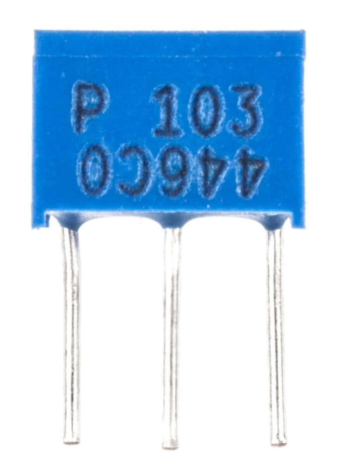 3362P-1-103LF Bourns | 10kΩ, Through Hole Trimmer Potentiometer 0.5W ...