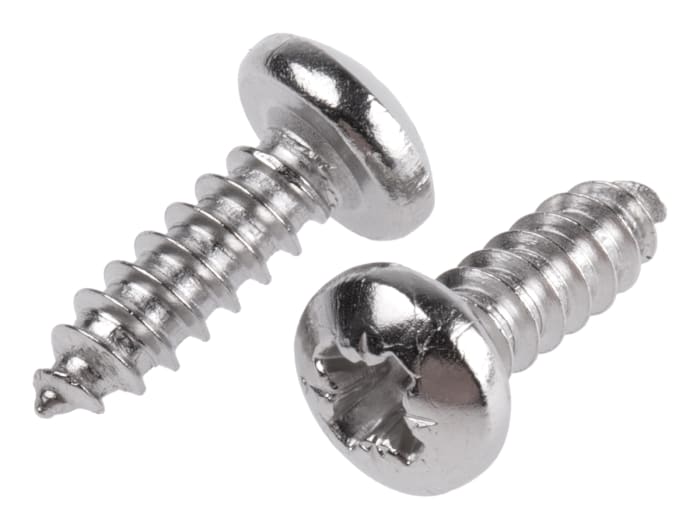 Tornillo autorroscante de cabeza alomada con huella Pozi RS PRO, rosca UTS 8, long. 13mm, de acero inox