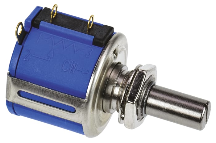 Potentiomètre Rotatif Bourns 3540, 500Ω max, 10 tours , Ø axe 6,35 mm, Montage panneau