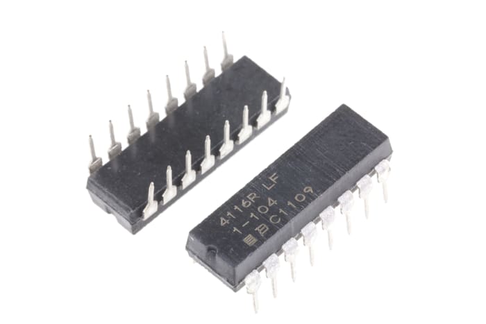 Bourns, 4100R 100kΩ ±2% Isolated Resistor Array, 8 Resistors, 2.25W total, DIP, Through Hole