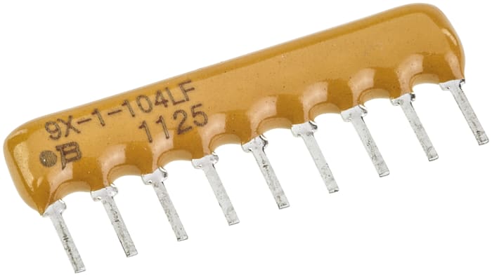 Bourns, 4600X 100kΩ ±2% Bussed Resistor Array, 8 Resistors, 1.13W total, SIP, Through Hole