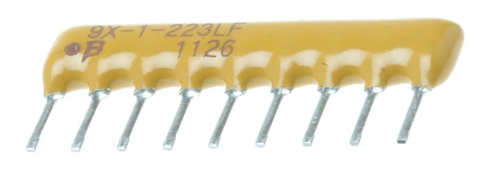 Bourns, 4600X 22kΩ ±2% Bussed Resistor Array, 8 Resistors, 1.13W total, SIP, Through Hole