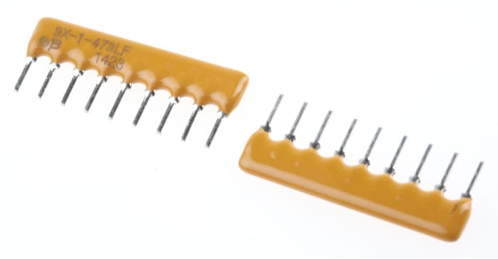 Bourns, 4600X 47 kΩ 2 % BUS Resistor Array, 8 Resistors, 1.13 W total, SIP, Solder