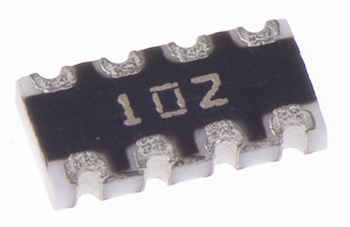 Bourns, CAT16 1kΩ ±5% Isolated Resistor Array, 4 Resistors, 0.25W total, 1206 (3216M), Concave