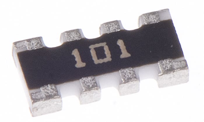 Bourns, CAY16 100Ω ±5% Isolated Resistor Array, 4 Resistors, 0.25W total, 1206 (3216M), Convex