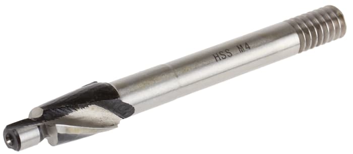 Avellanador plano RS PRO, HSS, diám. 8mm x 12.5mm, guía de 4.3mm x 5.5mm, rosca M4, piezas