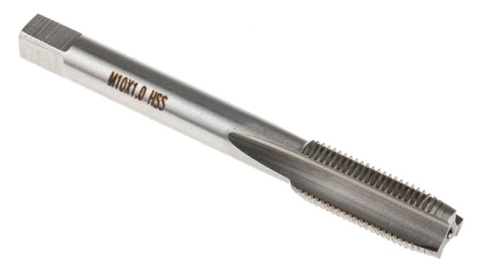Závitník, HSS, veľkosť závitu: M10 Metrický jemný, celková dĺžka: 76 mm, Druhá rovná drážka RS PRO
