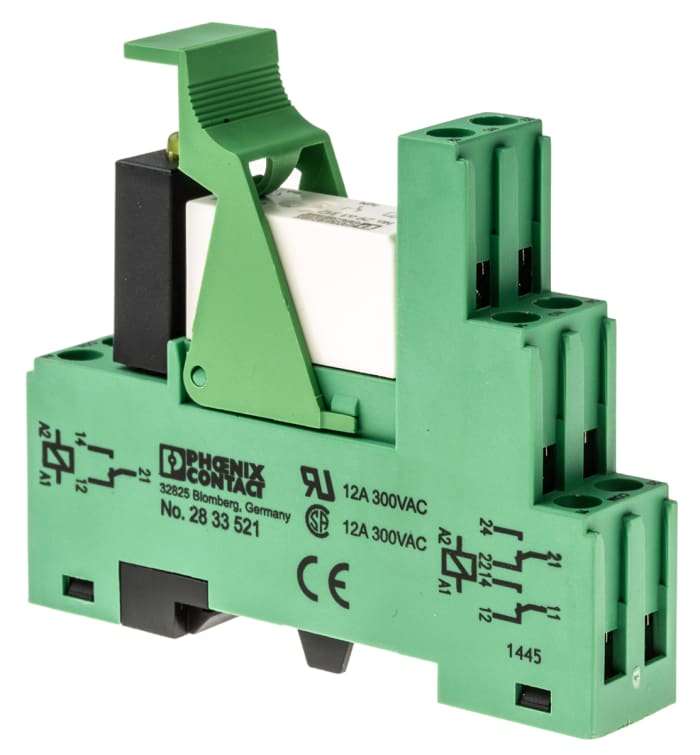 Phoenix Contact PR1-RSC3-LDP-24DC/21 Series Interface Relay Module, DIN Rail Mount, 24V dc Coil, SPDT, 1-Pole