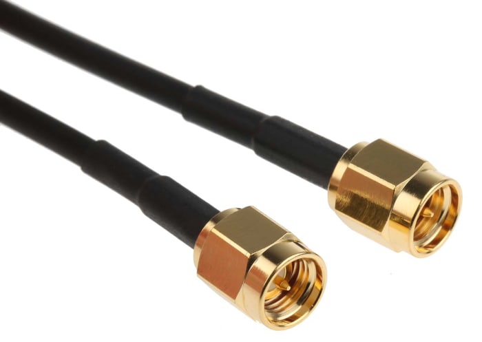 RS PRO Male SMA to Male SMA, 520mm, RG174/U Coaxial, Terminated50 Ω