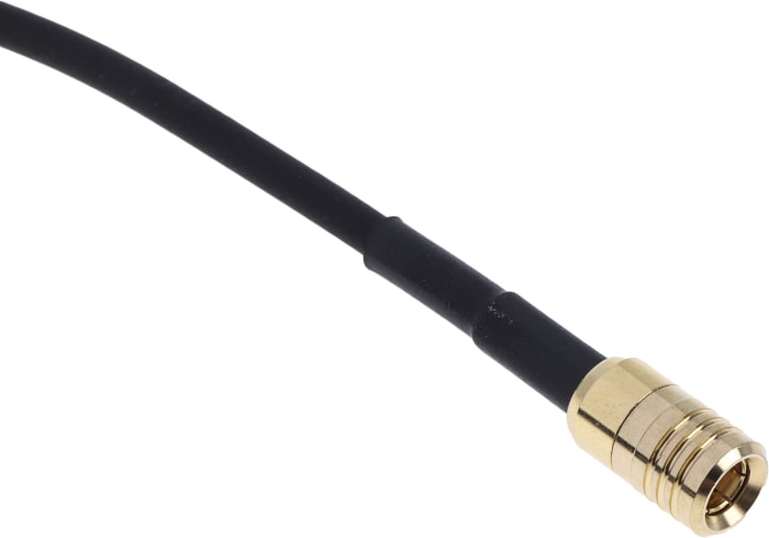 Cable coaxial RG174 RS PRO, 50 Ω, con. A: PYMES, Macho, con. B: PYMES, Macho, long. 525mm Negro
