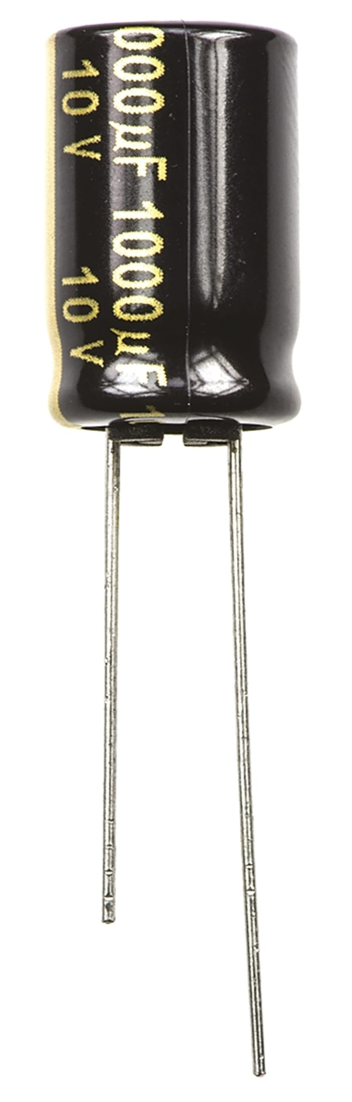 Panasonic 1000μF Aluminium Electrolytic Capacitor 10V dc, Radial, Through Hole - EEUFM1A102