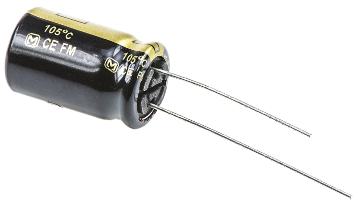 Panasonic 1000μF Aluminium Electrolytic Capacitor 25V dc, Radial, Through Hole - EEUFM1E102