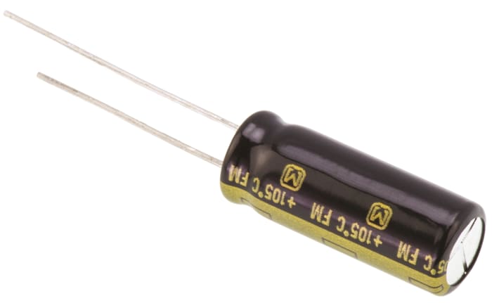 Panasonic 470μF Aluminium Electrolytic Capacitor 25V dc, Radial, Through Hole - EEUFM1E471L