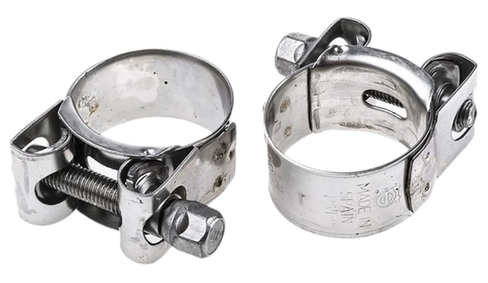 Abrazadera de tornillo MIKALOR de Acero Inoxidable, Ø int. 31 → 34mm, anch. 20mm, accionador hexagonal