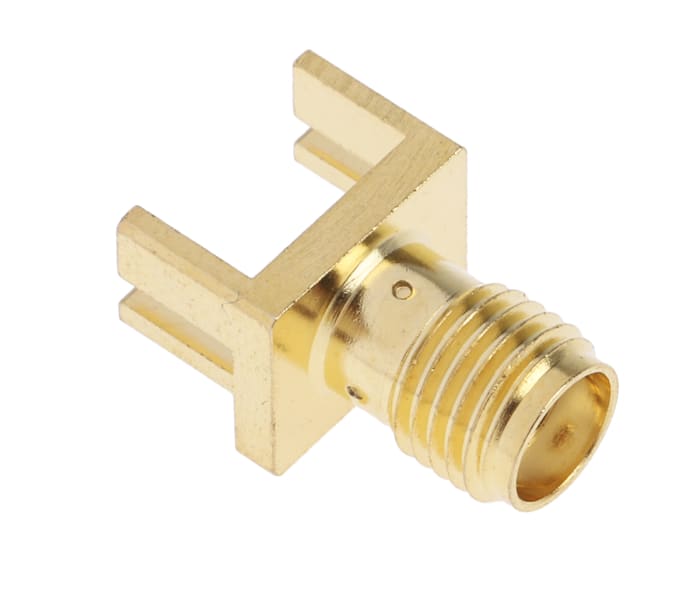 Connecteur SMA RS PRO Femelle Droit, raccordement A souder 50Ω Montage bord de carte