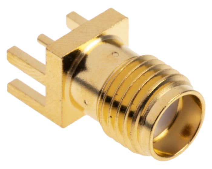 RS PRO, Jack Edge Mount SMA Connector, 50Ω, Solder Termination, Straight Body