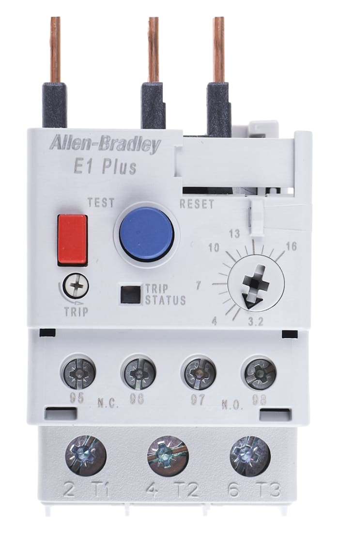 Allen Bradley 193-E1 Plus Electronic Overload Relay 1NO + 1NC, 3.2 → 16 A F.L.C, 16 A Contact Rating, 150 mW,