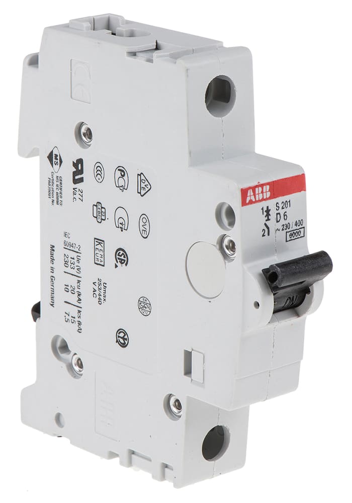 ABB S201-D6 Малогабаритный автоматический выключатель MCB