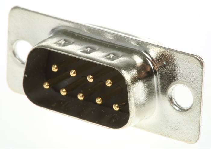 RS PRO 9 Way Through Hole D-sub Connector Plug, 2.77mm Pitch