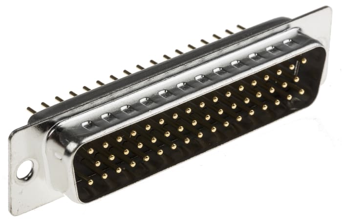 Konektor PCB D-Sub, počet kontaktů: 50, orientace těla: přímý, Průchozí otvor, rozteč: 2.77mm, Samec, 250 V AC, 7.5A