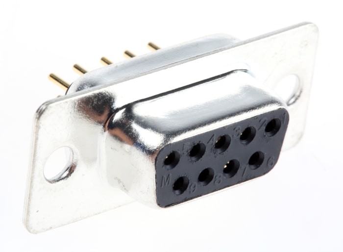 Conector D-sub RS PRO, paso 2.77mm, Recto, Montaje en orificio pasante, Hembra, Terminación Soldador, 250 V, 7.5A