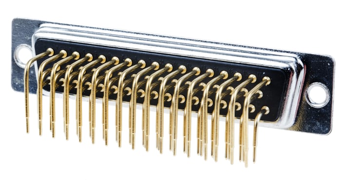 Connecteur Sub-D Femelle RS PRO 50 voies Traversant Angle droit