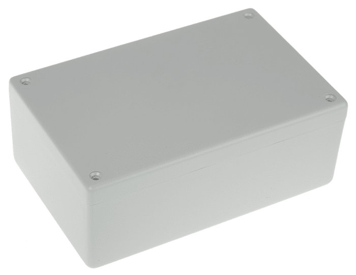 Hammond 1594 Series Grey Flame Retardant ABS Enclosure, IP54, Grey Lid, 168 x 107 x 53mm