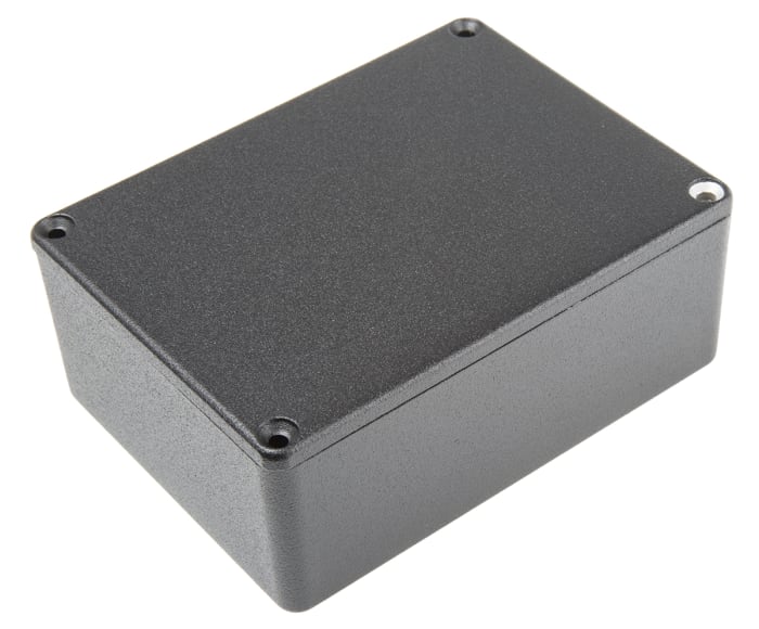 Hammond 1590 Series Black Die Cast Aluminium Enclosure, IP54, Black Lid, 110.5 x 81.5 x 40mm